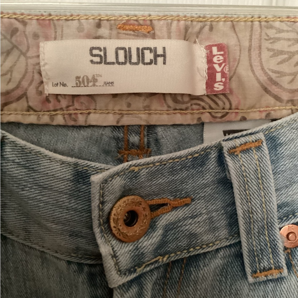 💕 LEVI’S denim shorts 504 Slouch cutoffs Sz 3 NWOT - Picture 8 of 9